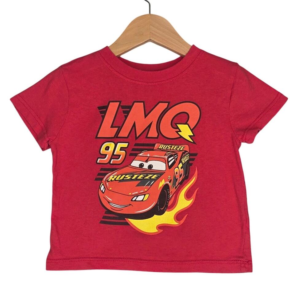 PIXAR CARS LIGHTNING MCQUEEN KID'S T‑SHIRT – RED – SIZE 18M – SHORT-SLEEVE